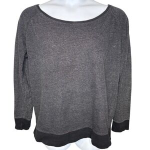 Pact Organic Womens Charcoal Gray Boat Neck Pullover Top Sz XL Soft Sustainable